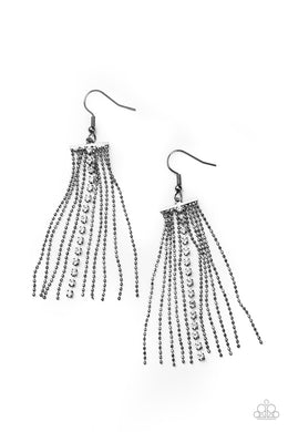 Another Day, Another DRAMA - Black Gunmetal Earrings