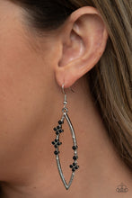 Load image into Gallery viewer, Flowery Finesse - Black Earrings