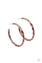 Load image into Gallery viewer, Dont Get It Twisted - Copper Hoop Earrings