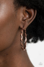 Load image into Gallery viewer, Dont Get It Twisted - Copper Hoop Earrings