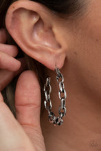 Load image into Gallery viewer, Stronger Together - Silver Hoop Earrings