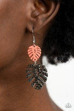 Load image into Gallery viewer, Palm Tree Cabana - Orange Earrings