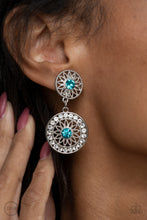 Load image into Gallery viewer, Life of The Garden Party - Blue Clip-On Earrings