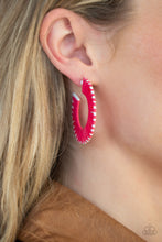 Load image into Gallery viewer, Everybody Conga! - Pink Hoop Earrings