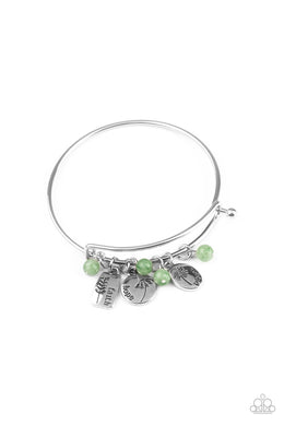 GROWING Strong - Green Hinged Bracelet