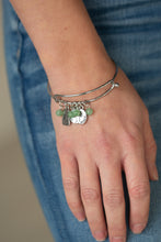 Load image into Gallery viewer, GROWING Strong - Green Hinged Bracelet