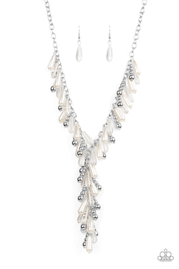 Dripping With DIVA-ttitude - White Necklace