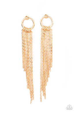 Divinely Dipping - Gold Earrings