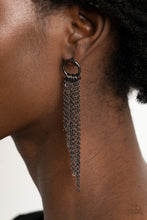 Load image into Gallery viewer, Divinely Dipping - Black Gunmetal Post Earrings