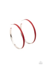 Load image into Gallery viewer, Fearless Flavor - Red Hoop Earrings