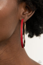 Load image into Gallery viewer, Fearless Flavor - Red Hoop Earrings