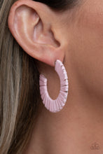 Load image into Gallery viewer, A Chance of RAINBOWS - Pink Hoop Earrings