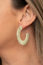 Load image into Gallery viewer, A Chance of RAINBOWS - Green Hoop Earrings