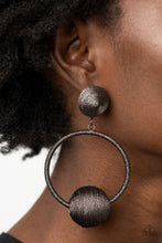 Load image into Gallery viewer, Social Sphere - Black Post Earrings