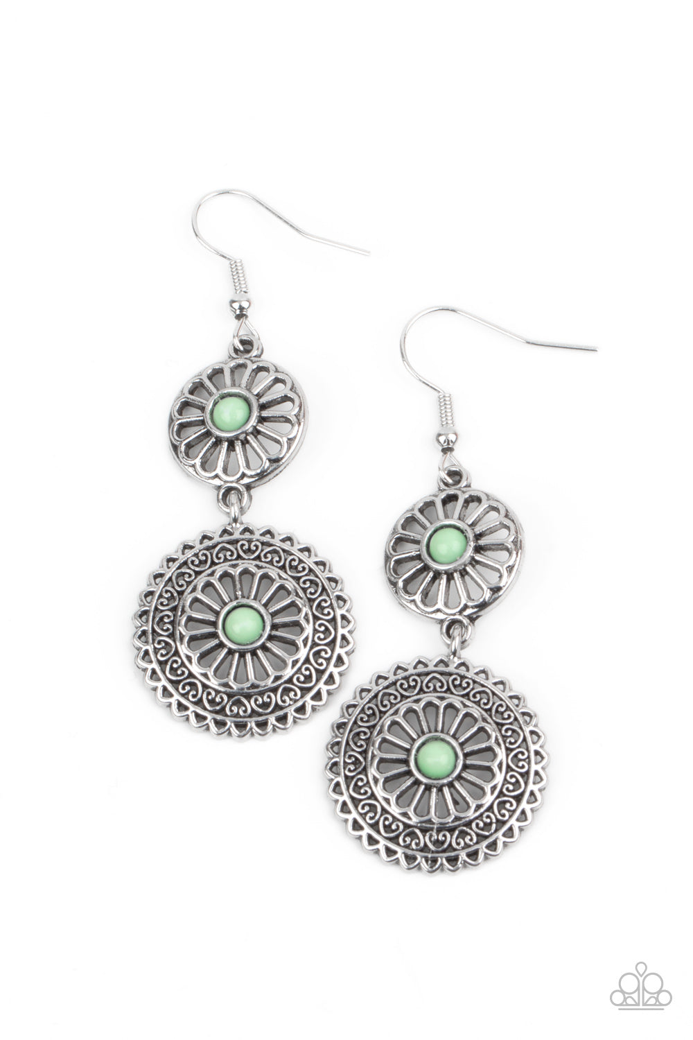 Keep It WHEEL - Green Earrings