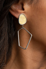Load image into Gallery viewer, Retro Reverie - Yellow Clip-On Earrings