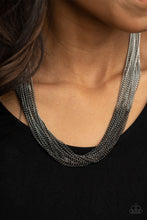 Load image into Gallery viewer, Metallic Merger - Black Gunmetal Necklace