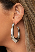 Load image into Gallery viewer, Find Your Anchor - Silver Hoop Earrings