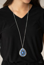 Load image into Gallery viewer, Retro Prairies - Blue Necklace