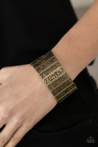 Ornate Orchards - Brass Stretchy Bracelet