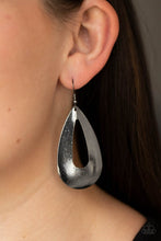 Load image into Gallery viewer, Hand It OVAL! - Black Gunmetal Earrings