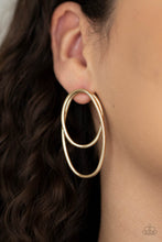 Load image into Gallery viewer, So OVAL-Dramatic - Gold Post Earrings