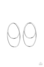 Load image into Gallery viewer, So OVAL-Dramatic - Silver Post Earrings