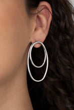 Load image into Gallery viewer, So OVAL-Dramatic - Silver Post Earrings