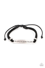 Load image into Gallery viewer, To Live, To Learn, To Love - Black Bracelet