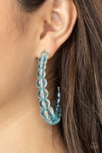Load image into Gallery viewer, In The Clear - Blue Hoop Earrings