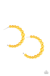 In The Clear - Orange Hoop Earrings