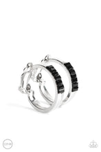 Load image into Gallery viewer, Ready, Steady, GLOW - Black Clip-On Hoop Earrings