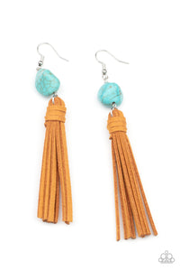 All-Natural Allure - Blue Earrings