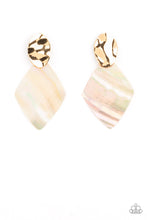 Load image into Gallery viewer, Alluringly Lustrous - Gold Post Earrings