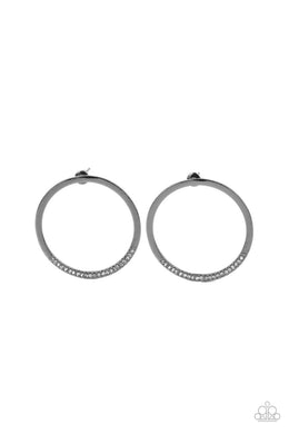 Spot On Opulence - Black Gunmetal Earrings