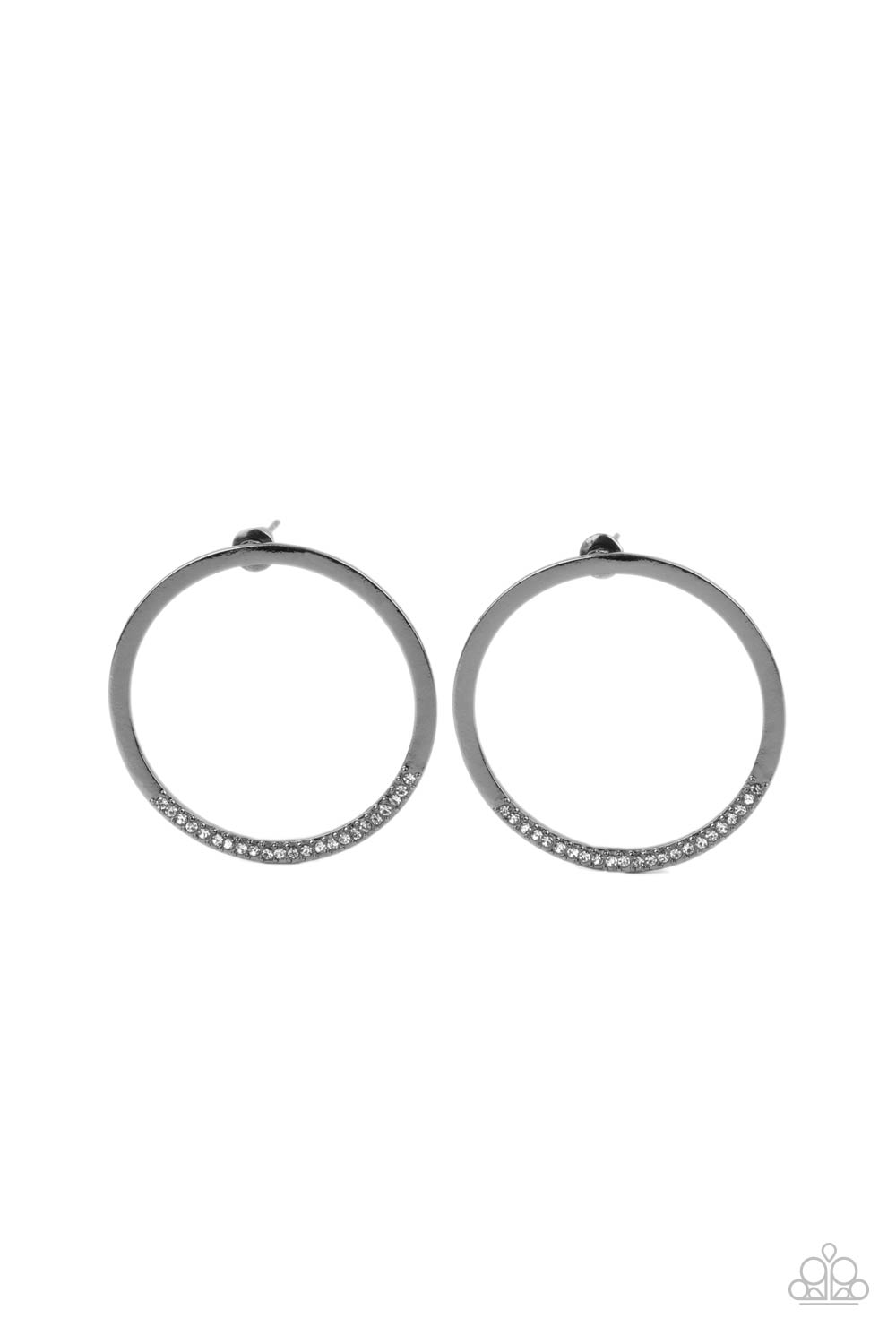 Spot On Opulence - Black Gunmetal Earrings