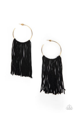 Flauntable Fringe - Gold Hoop Earrings