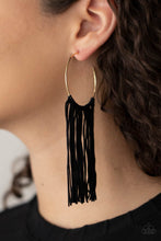Load image into Gallery viewer, Flauntable Fringe - Gold Hoop Earrings