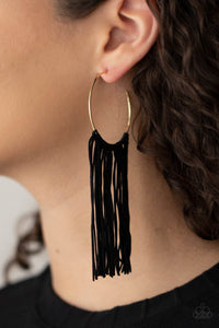 Flauntable Fringe - Gold Hoop Earrings