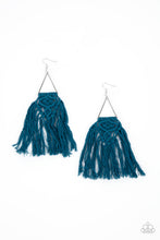 Load image into Gallery viewer, Modern Day Macramé - Blue Earrings