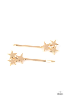 Suddenly Starstruck - Gold Hair Clips