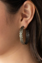 Load image into Gallery viewer, Laurel Gardens - Brass Hoop Earrings