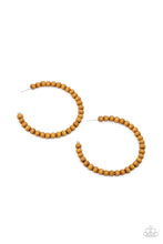Load image into Gallery viewer, Should Have, Could Have, WOOD Have - Brown Hoop Earrings