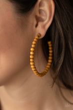 Load image into Gallery viewer, Should Have, Could Have, WOOD Have - Brown Hoop Earrings
