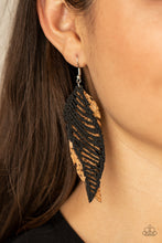 Load image into Gallery viewer, WINGING Off The Hook - Black Earrings