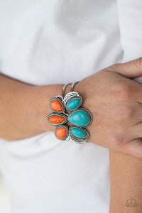 Botanical Badlands - Orange Hinged Bracelet