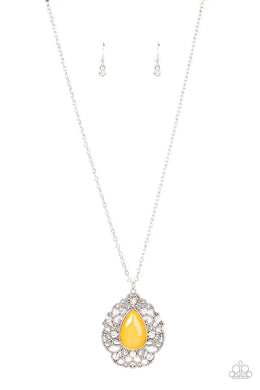 Bewitched Beam - Yellow Necklace