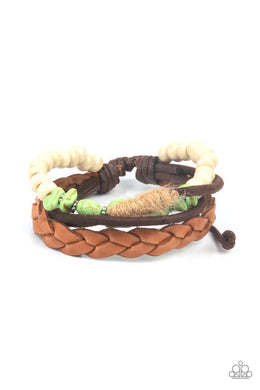 Far Out Wayfair - Green Sliding Knot Bracelet
