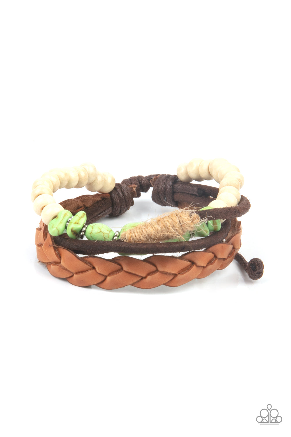 Far Out Wayfair - Green Sliding Knot Bracelet