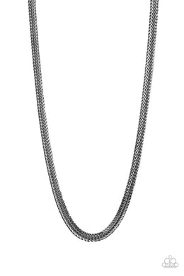 Extra Extraordinary - Black (Gunmetal) Necklace